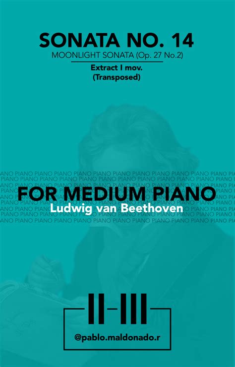 Sonata No 14 Moonlight Sonata For Medium Piano Ludwig Van Beethoven