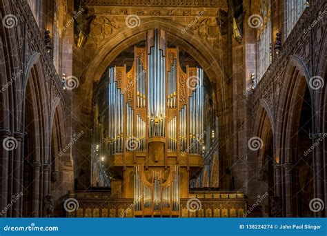 The Pipes Of A Pipe Organ In A Cathedral Stock Photo Image Of United