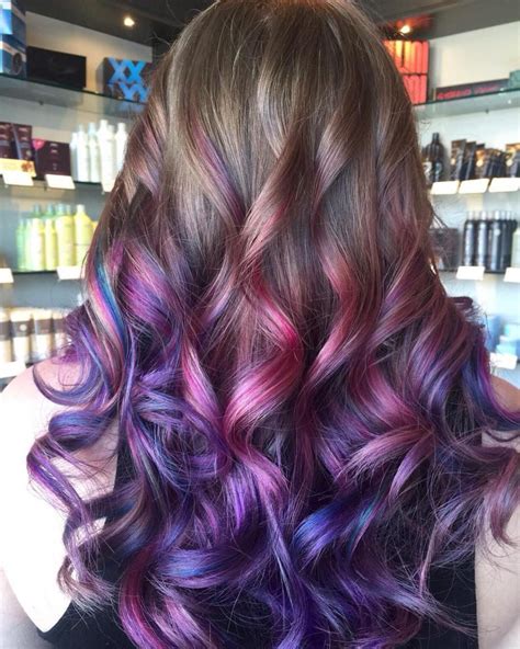 Dark Blonde To Purple Ombregorgeous Prism Highlights