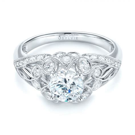 Vintage Inspired Diamond Engagement Ring 103059 Seattle