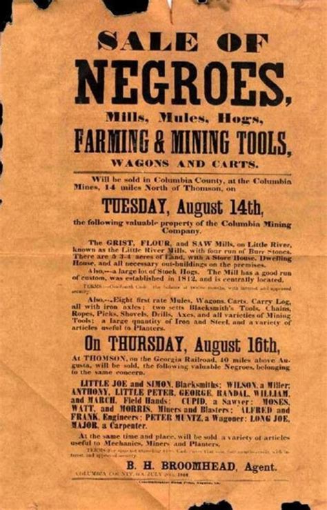 Unbelievable American Slave Sale and Auction Ads From the ...