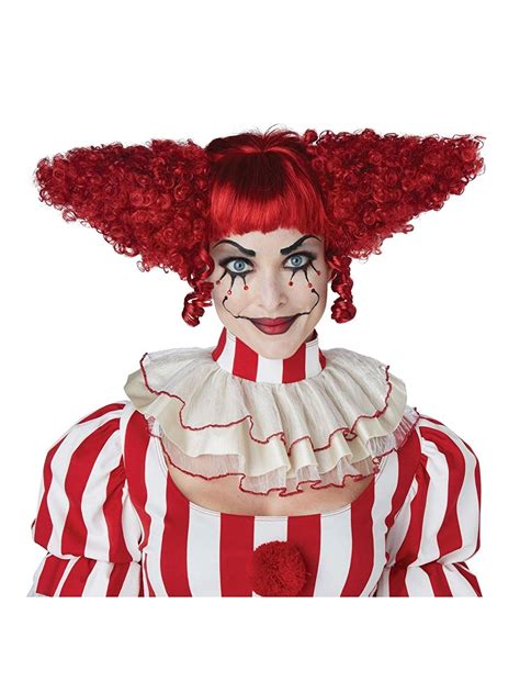 California Costumes Creepy Clown Adult Wig Red