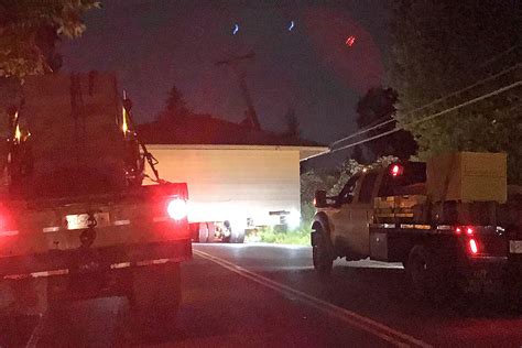 house towed by truck knocks out power maple ridge news