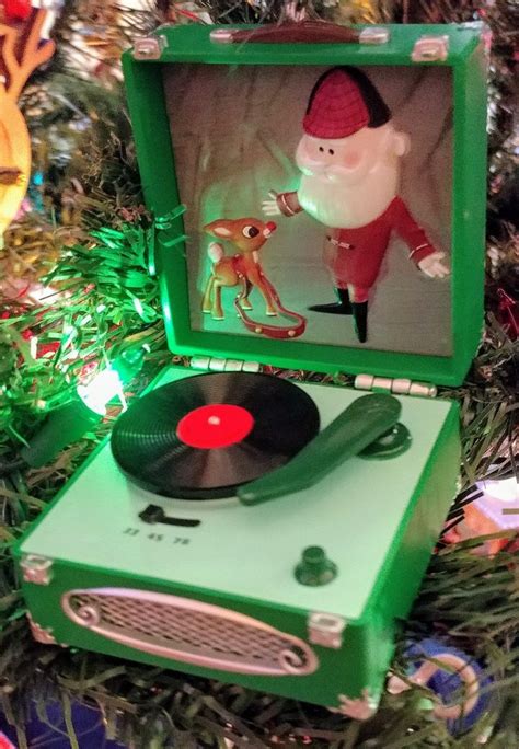 Hallmark Keepsake Rudolph Record Player Ornament ~ Lights And Sounds