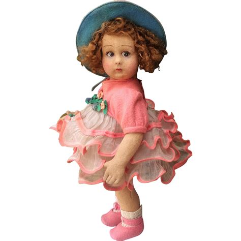 This Is A Vintage 12 Inches Lenci 111 Series Doll Wearing A Pink