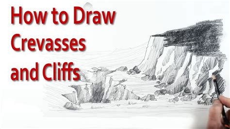 How To Draw Cliffs And Crevasses Youtube