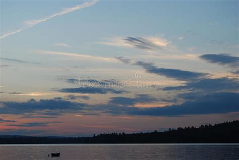 Sunset On A Lake In Maine Stock Image Image Of Dock 138211975