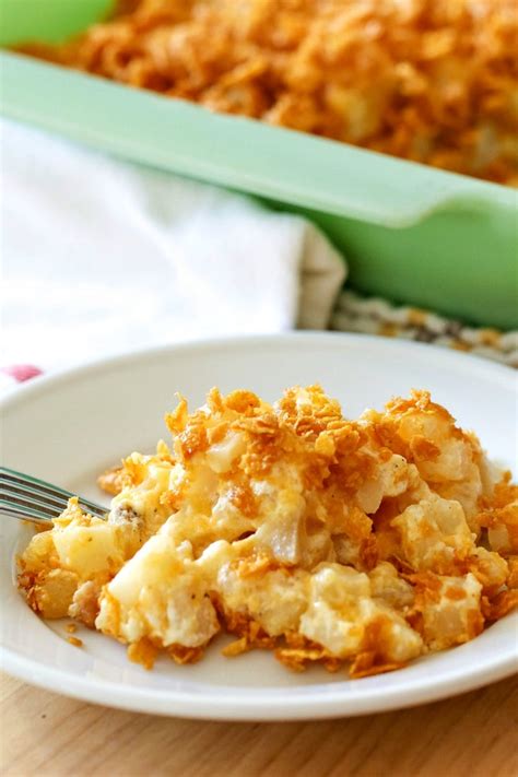 One of my absolute favorite side dishes is cheesy potato casserole! Cheesy Potato Casserole Recipe- All Things Mamma