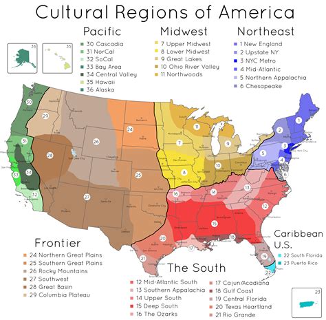 Cultural Map Of Usa