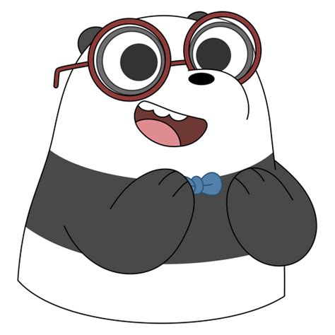 You can post an image of the stickers you are hello, i was bored and decided to make a sticker pack just for ice bear from we bare bears 'cause he's so adorable We Bare Bears Panda Nerd Sticker - Sticker Mania