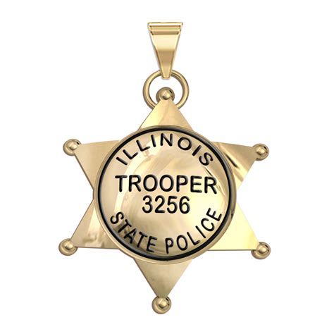 Personalized Illinois Police Badge With Your Rank And Number Pg93742