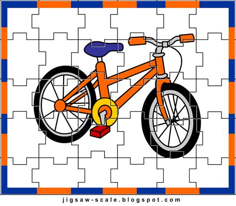 Printable Jigsaw Puzzle For Kids Bicycle Jigsaw