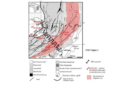 Map Showing The Regional Geology Observed Geophysical Lineaments And