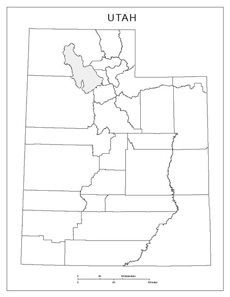 Utah Blank Map