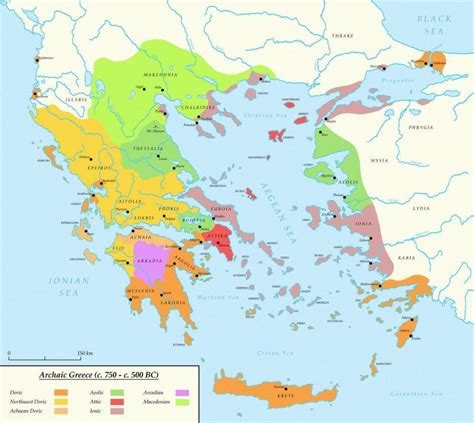 Grecia Arcaica Mappa Mappa Della Grecia Arcaica Europa Del Sud Europa