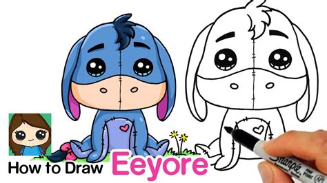 Cute Easy Eeyore Drawing Drawing Art Ideas