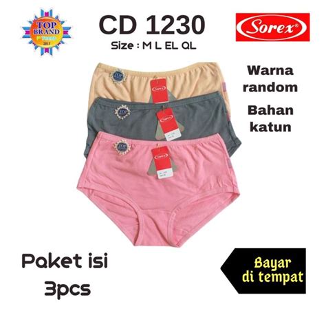 Sorex 1230 Celana Dalam Wanita Dewasa Isi 3 Pcs Lazada Indonesia