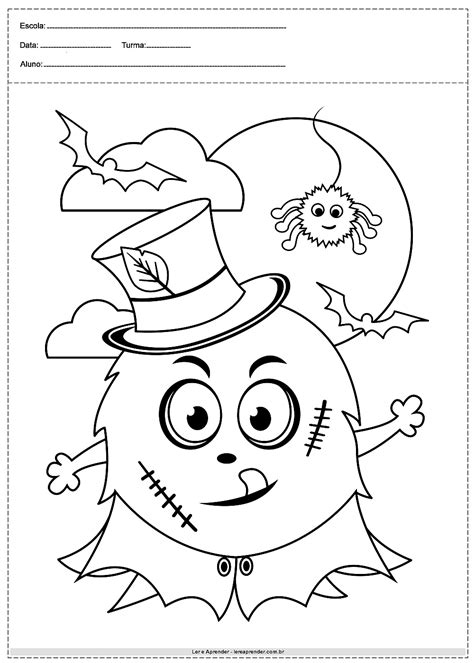 Desenho De Halloween Para Colorir E Imprimir