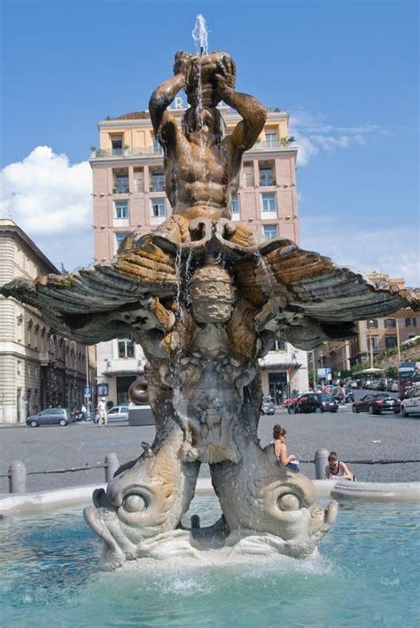 Berninis Triton Fountain Piazza Barberini Rome Bernini Sculpture