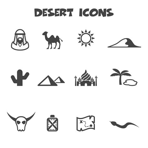 Desert Icons Symbol 630062 Vector Art At Vecteezy
