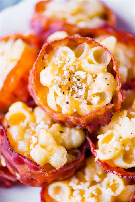 These main dish combinations take creamy mac and cheese to another level. Bacon Mac and Cheese Bites - The Gunny Sack