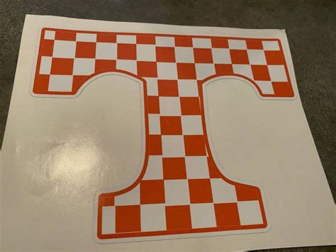 Tennessee Vols Checkered T 5 Sticker Etsy
