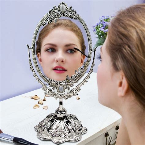 New Alloy Large Makeup Mirror Cosmetics Beauty Tools Princess Double