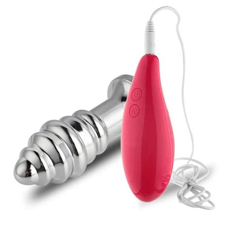 Stainless Steel Vibrating Anal Beads Plug Prostate Massager Vibrator Butt Plug Speed Anus