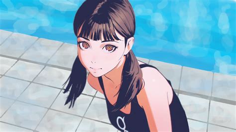 320x570 Resolution Female Anime Character In Black Top Digital Art