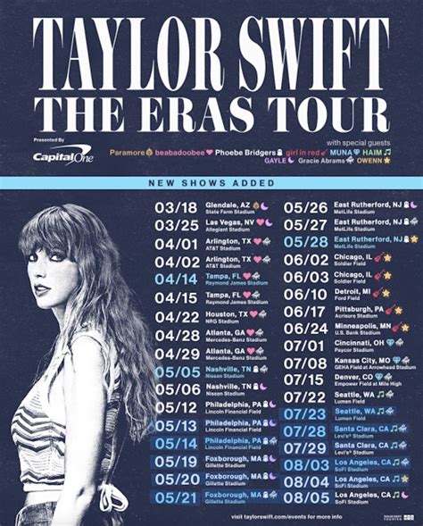 Taylor Swift Adds Eight Extra Concerts To Us Stadium Tour