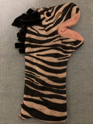 Vtg Extremely Rare Baby Einstein Zippin Zebra Puppet Tub Buddies 1982