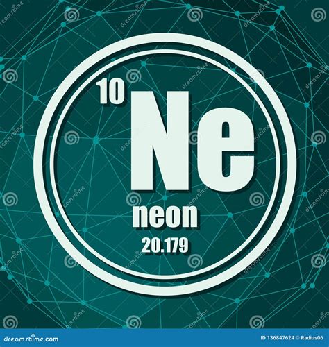 Neon Chemical Element Stock Vector Illustration Of Abstract 136847624