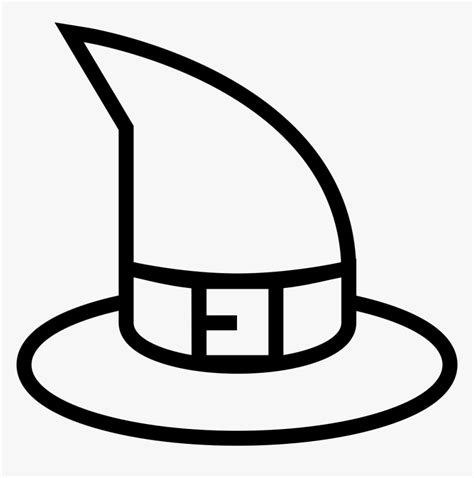 Halloween Witch Hat Outline Small Witch Hat Drawing Hd Png Download