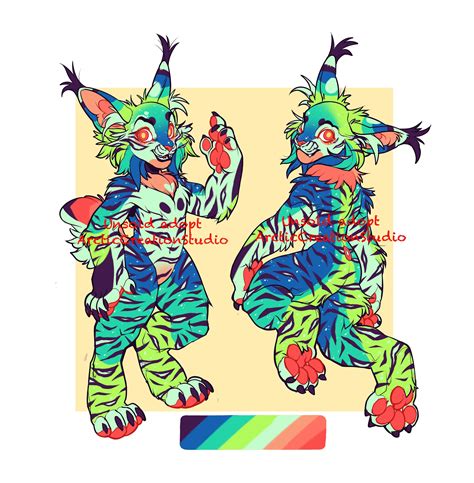 Furry Adopt Digital Download High Quality Tropical Anthro Blue Etsy