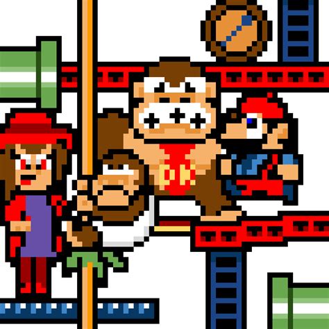 Some Donkey Kong Sprites Pixel Art