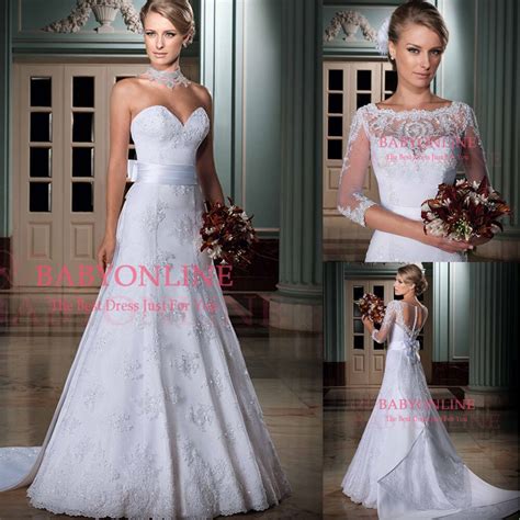 buy new brazilian noiva lace a line wedding backless vestidos de noivas 2014
