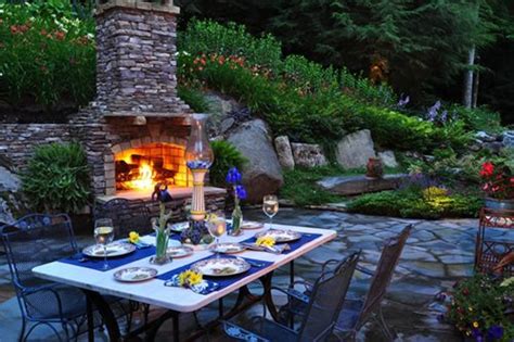 Wood Burning Outdoor Fireplace Landscaping Network