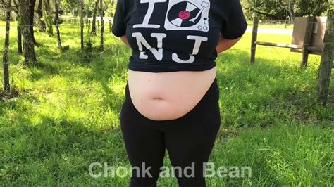 fat girl posing in the pasture [bbw belly play] youtube