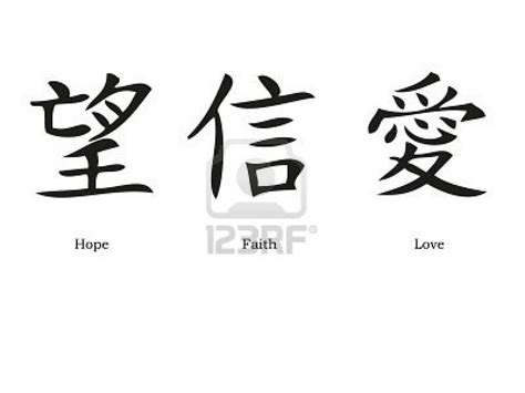 Chinese Symbols For Love Hope And Faith Chinese Symbols Faith Hope