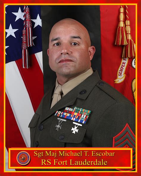 Sgt Maj Michael T Escobar 6th Marine Corps District Leaders