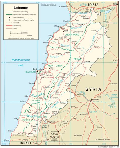 Lebanon Bible Map