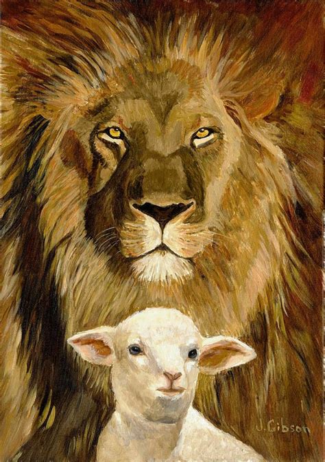 Fight Day 23 Lion And Lamb Lion Of Judah Jesus Lion Painting