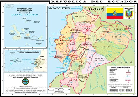 Mapa político del Ecuador Provincias del Ecuador