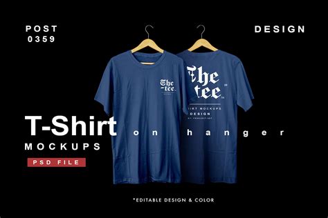 Free Download Front And Back T Shirt On Hanger Mockups Psd File Psfiles