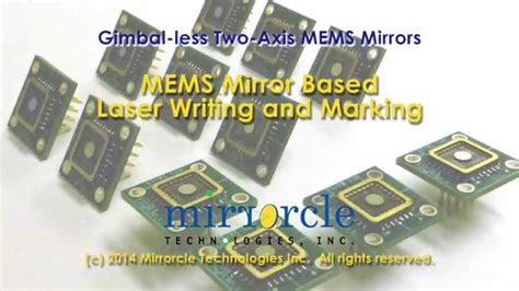 Laser Marking With Mirrorcle Mems Mirrors Youtube