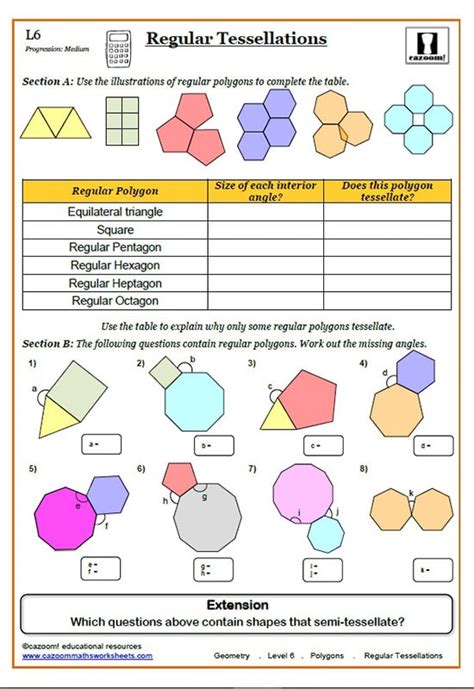 Identifying Polygons Worksheet