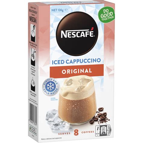 Nescafe Iced Coffee Cappuccino Sachets Pack Woolworths
