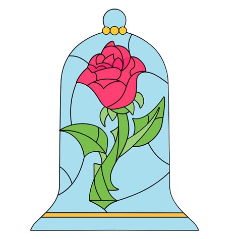 Beauty And The Beast Rose Stained Glass Beauty And The Beast Book