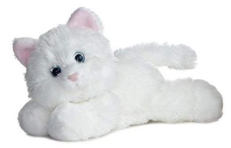 8 Aurora Plush White Kitty Cat Kitten Mini Flopsie Sugar Too Stuffed