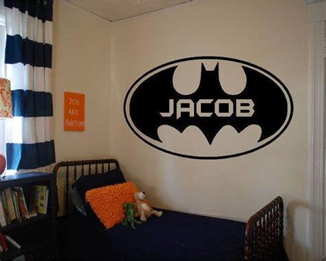 Batman Personalized Wall Decal Boys Room Vinyl Decal Vinyl Etsy